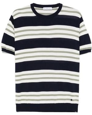 Manuel Ritz Cotton Knit T-Shirt - Blue