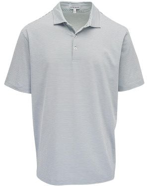 Peter Millar Calvert Crown Striped Polo Shirt - Grey