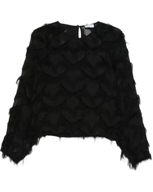 Marella Nomme Fringed Blouse - Black