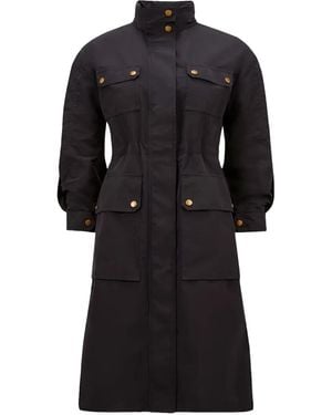 Moncler フラップポケット コート - ブラック
