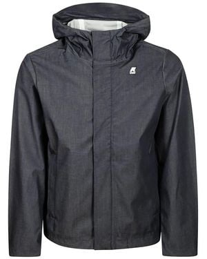K-Way Adjustable-Hood Jacket - Black