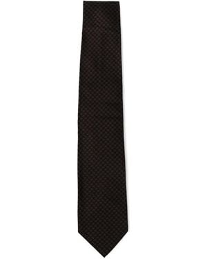 Tom Ford Patterned-Jacquard Silk Tie - Black