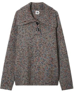 B+ AB Jersey Con Cuello Alto - Gris