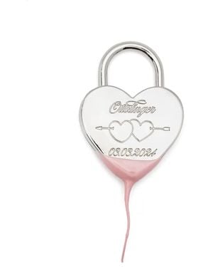 OTTOLINGER Otto Heart Lock Keychain Pendant - White