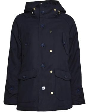 Equipe 70 Parka À Capuche Et À Manches Raglan - Blue