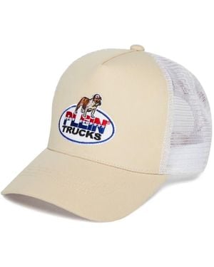 Philipp Plein Bulldog-Emblem Mesh Cap - White