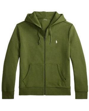 Polo Ralph Lauren Zip-Up Logo-Embroidered Jumper - Green