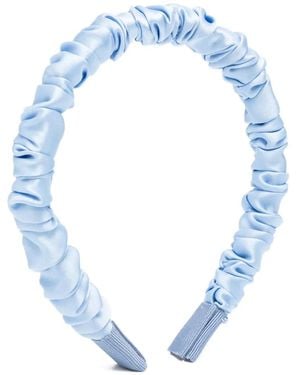 Jennifer Behr Satijnen Haarband Met Ruches - Blauw