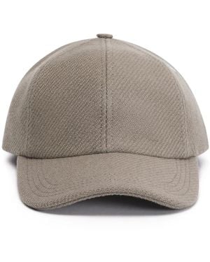 Ami Paris Logo-Embroidered Baseball Cap - Grey
