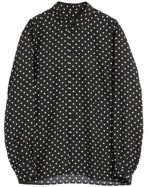 Valentino Garavani Plusdepois-Print Silk Shirt - Black