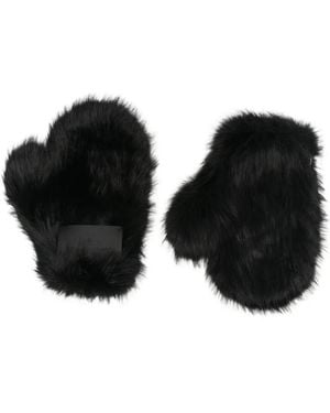 Patrizia Pepe Fäustlinge Aus Faux Fur - Schwarz