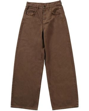 Uma Wang Frayed-Edge Jeans - Brown