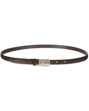 Orciani Peach Suede Belt - White