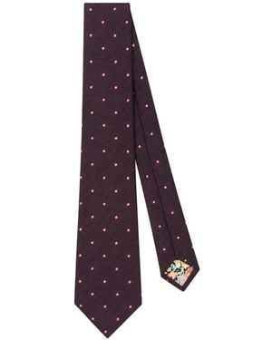 Paul Smith Polka-Dot Silk Tie - Purple