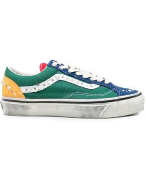 Vans Faux-Pearl Embellished Colour-Block Trainers - Green