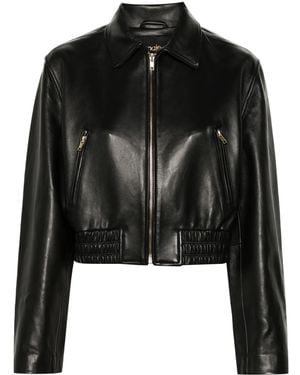 Maje Leather Jacket - Black