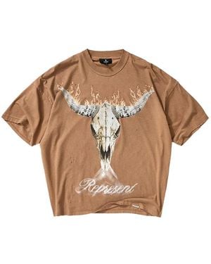 Represent T-Shirt British Cowboys À Motif - Brown