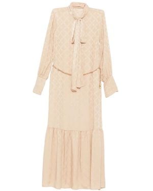 Michael Kors Monogram Maxi Dress - White