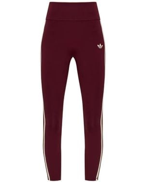 adidas Originals Sport Superstar Logo-Print Leggings - Red