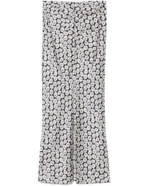 HUGO Maxi-Rok Met Bloemenprint - Wit