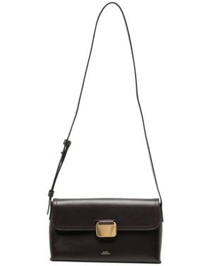 A.P.C. Small Simone Leather Shoulder Bag - White
