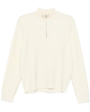 CROQUIS Zipped Jumper - White