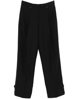 Stine Goya Pressed-Crease Buttoned-Cuff Trousers - Black