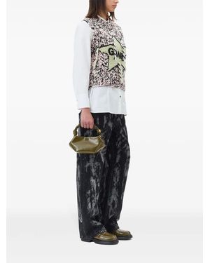 Ganni Bou Bucket Mini Oleatex in Black | Lyst