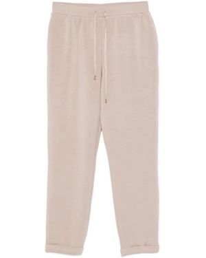 Liu Jo Drawstring-Waist Cuffed Pants - Natural