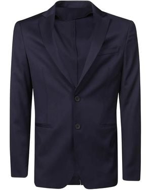 Tonello Single-Breasted Wool Blazer - Blue