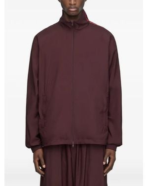 Y-3 Logo-Print Zip-Up Jacket - Purple