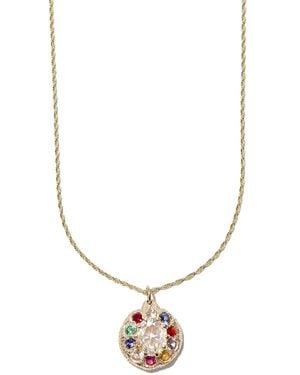 Bleue Burnham Collar En Oro Amarillo De 9Kt Con Zafiro - Blanco