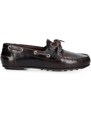 GANT Lace-Up Leather Loafers - White