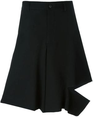 Comme des Garçons Cut Out Detail Oversized Shorts - Black