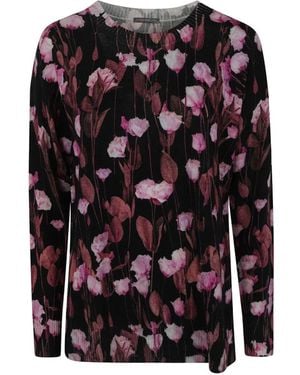 In bed with You Floral-Print Sweater - Black