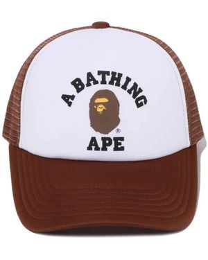 A Bathing Ape Casquette Ape Head À Empiècement En Résille - Brown