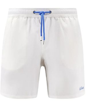 MC2 Saint Barth Embroidered-Logo Drawstring Swim Shorts - Blue