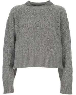 Lorena Antoniazzi Jersey Con Lentejuelas - Gris