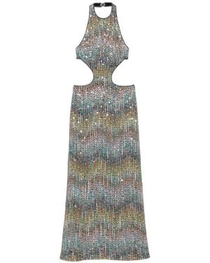 Missoni Sequin-Embellished Cut-Out Maxi Dress - White