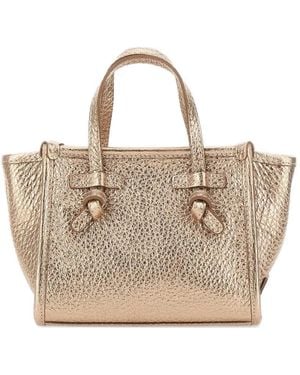 MARCELLA CLUB Grained Top Handle Tote Bag - Natural