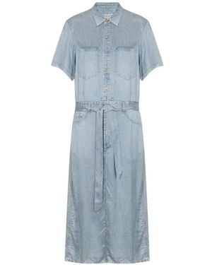 Rag & Bone Miramar Shirt Midi Dress - Blue