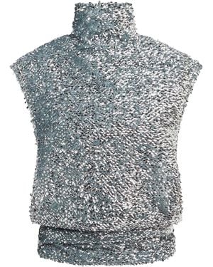16Arlington Ovica Sequinned Top - Blue