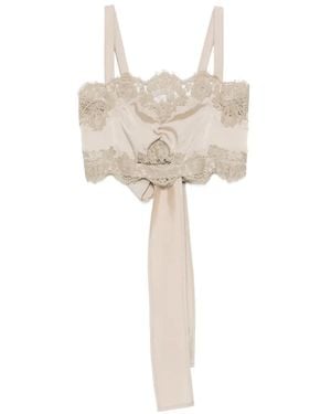 P.A.R.O.S.H. Paky Lace-Detail Top - White