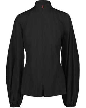 Thelatest High Neck Long-Sleeve Shirt - Black