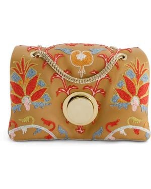 Giambattista Valli Tote Bag Mit Floraler Stickerei - Orange