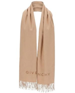 Givenchy Logo-Detail Fringed Scarf - White