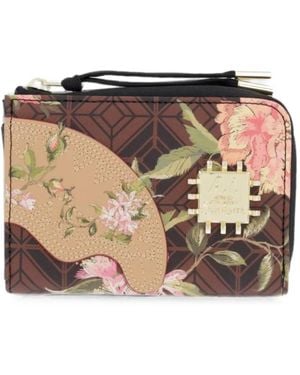 Sprayground Cartera Con Motivo Geométrico Y Estampado Floral - Marrón