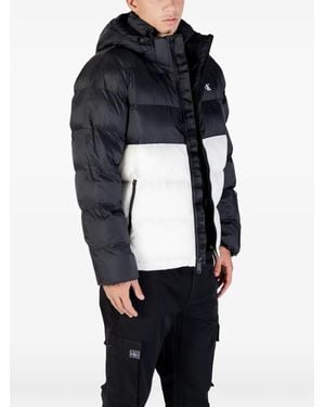 Calvin Klein Piumino Con Cappuccio - Blu
