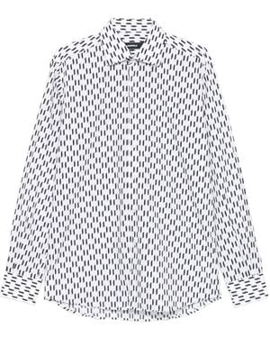 KARL LAGERFELD Geometric-Print Shirt - White