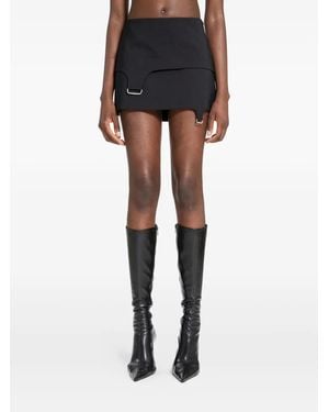 Ssheena Giusta Buckle-Fastening Mini Skirt - Black